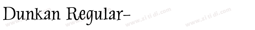 Dunkan Regular字体转换